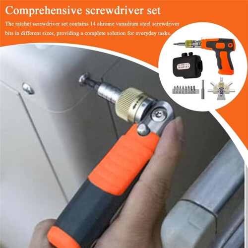 Ratchet Screw Driver 180 Degree Adjustable Angle Screwdriver Electronics Computer Tools Repair Kit Ergonomic Nut Drive 2