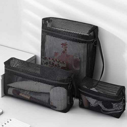 Reise-Kulturbeutel, transparente Make-up-Tasche,-Schwarz L 1
