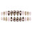 Press On Artificial Nail With Geometric Dot Star Pattern In Pink 4
