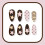 Press On Artificial Nail With Geometric Dot Star Pattern In Pink 6