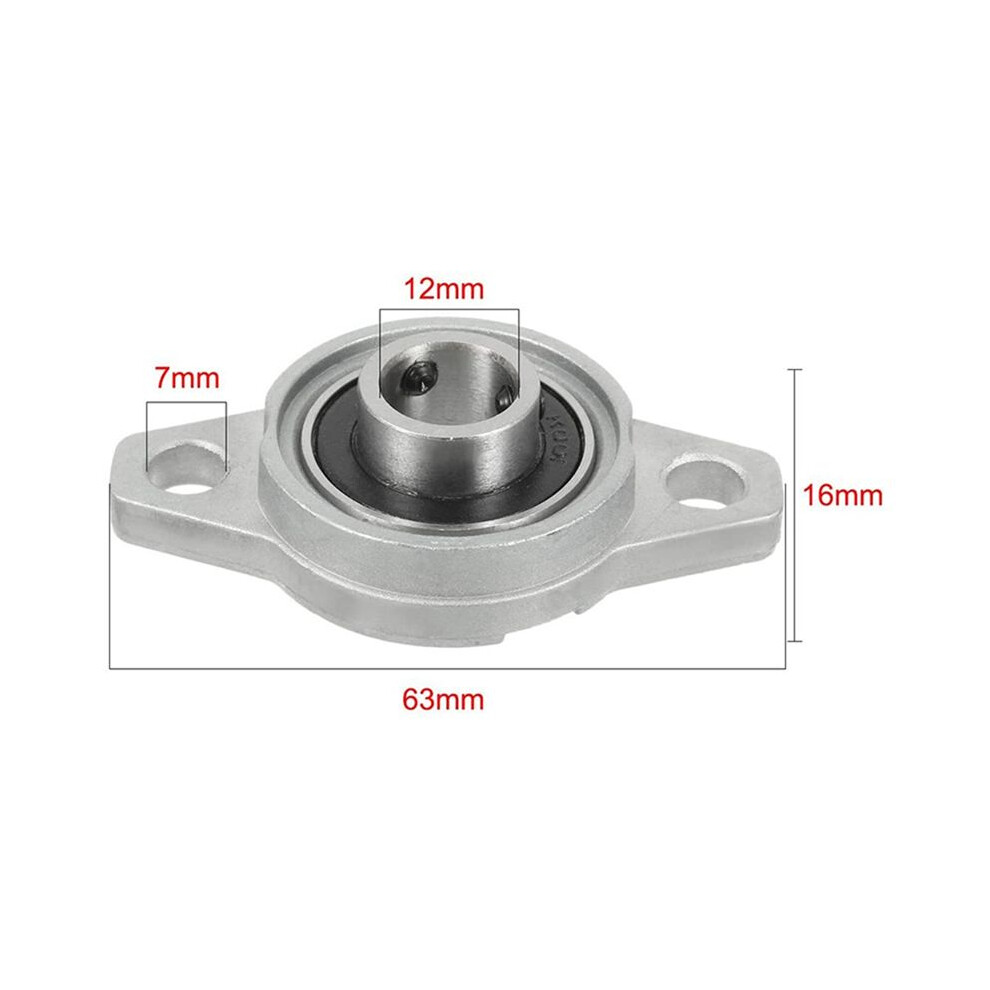 12Pcs Kfl001 12Mm Zinc Alloy Self Aligning Pillow Block Flange Bearing Rhombic Bearing Housing 4712058270767