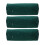 3Pcs Green Round Neck Roll Pillow Covers Polyester Fabric 1