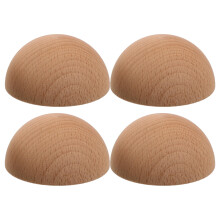 4Stk Beige Holzpfosten Dekokappen Halbrund Unbehandelt Für Zuhause