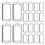 30Pcs Sturdy Iron Metal Label Holders for File Cabinets Silver DIY 1