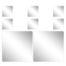 10Stk Bruchsichere Spiegel Silber Für Schule DIY