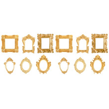 12Stk Goldene Vintage Bilderrahmen Resin Für Foto & Wohnkultur