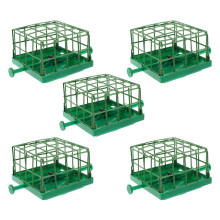 5Stk Kunststoff-Blumenkäfig Mit Saugnapf Für Hochzeitsautos in Grün