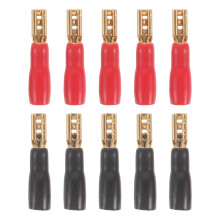 10Pcs Pure Copper Speaker Wire Clips Connectors Black No Solder Plugs