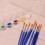 120 Strips 720 Pots Empty Paint Strips and 120 Pieces Paint Brushes,Paint Cup Clear Plastic Containers,3Ml/0.17Oz 6