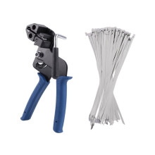 Heavy Steel Cable Tie Tool, Include 100 PCS Stainless Steel Cable Ties, Suitable for Home, Office, and Industrial Use