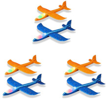 6 Pack LED Light Airplane 48CM Large Throwing Foam Plane Outdoor Sport Backyard Birthday Party Kids Optimal Gifts