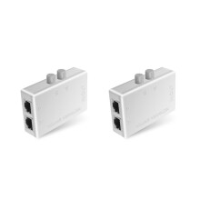 2X 2 Port RJ45 RJ-45 Network Ethernet Network Box Switcher Dual 2 Way Port Manual Sharing Adapter HUB