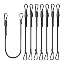 8Pcs 48in Adjustable Carabiner Bungee Cords with Hooks,Adjust From 7in to 48in, for Cargo, Bike, Luggage,Carts,Truck,Etc