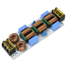 Compact AC 110-250V Single Phase EMI Power Filter with 4-Stage Noise Suppression for Audio Amplifier Equipment