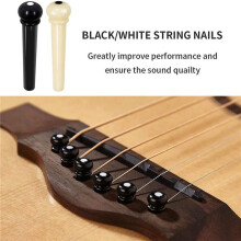 2X Guitar Bridge Pins Puller Pulling Remover Extractor Tool with 4 Pack Guitar Saddle Nut and 24 Pack Guitar Bridge Pins