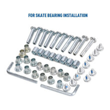 2Set Inline Skate Axle Spacer Skruv, Skate Wheel Bearing Spacer, Roller Skate ErsäTtningsdelar med Axle & Axles Screws & Key, A