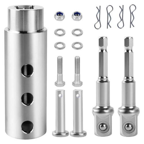 Trailer Jack Drill Adapter for Jack Drive Shaft Crank Jack Adapter Tool for Heavy Duty RV, Construction, Dump Trailers