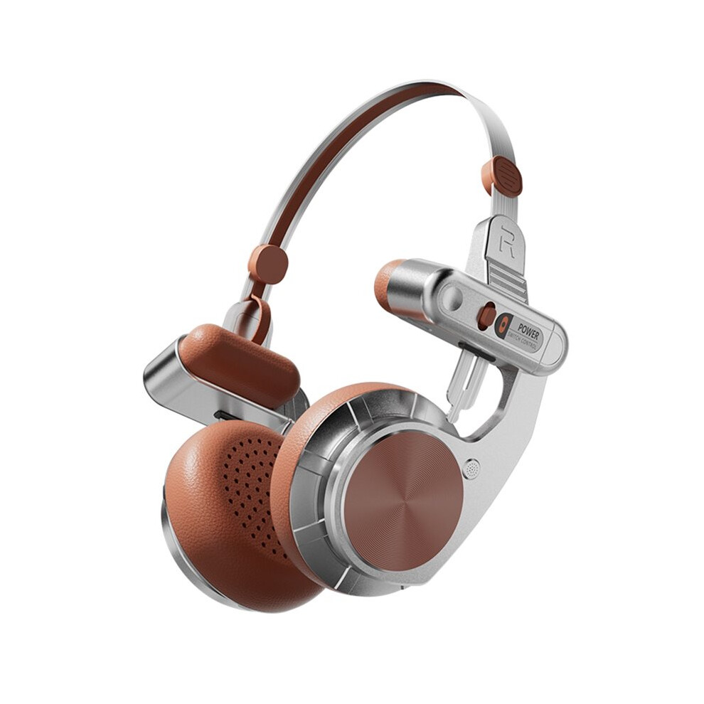 Retro Headphones Wireless Headphones -Ear Headphones Hifi Wireless Foldable Noise Canceling Headphone Brown 4762158073928