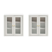 2X 1:12 Casa de Muñecas en Miniatura Gabinete de Pared  Colgando Organizador de Almacenamiento Armario Casa de Muñecas Muebles Decoración