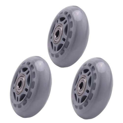 3X Scarpe da Skating 608ZZ Cuscinetto Inline Skate Wheel Grigio Chiaro