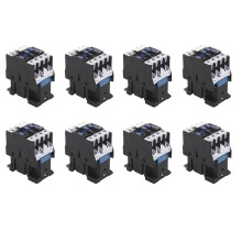 8X Power AC Contactor 1NO AC 220V 50/60Hz Coil Motor Relay 32A 3-Phase-Pole