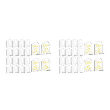 40 Paczek 6 X 4 Cale Puste Akrylowe Cyfry Znaki Ze Stojakiem Przyjęcie Weselne Znak DIY Arch Akrylowe Znaki StojąCe
