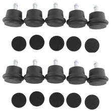 10Pcs Bell Glides Replacement Office Chair or Stool Swivel Caster Wheels to Fixed Stationary Castors