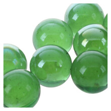 30Pcs Bille Perle Ronde Verre Marbre Jeux Jouet Enfant Vase Aquarium Poisson Decoration Vert