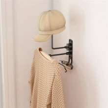 Motorcycle Helmet Rack 180 Rotation Wall Mounted Helmet Storage Stand Helmet Hanger Space Saving Holder