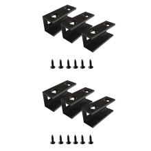 6 Pcs Metal Under Desk Laptop Holder Mount with Screw,Under Desk Laptop Mount Bracket,Add Under Table Laptop,Black