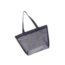 Portable Hollow Mesh Beach Bag Large Capacity Quick Dry-Black S