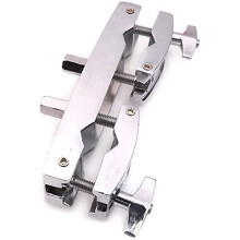 2X Drum Clamp 2 Hole Silver Multi Clamp Cymbal Stand Mount Holder for Drums Cymbals Musical Parts Cowbell Accessory