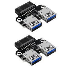 2X 20Pin to Dual USB3.0 Adapter Connverter Desktop Motherboard 19 Pin/20P Header to 2  USB A Female Connector,PH22