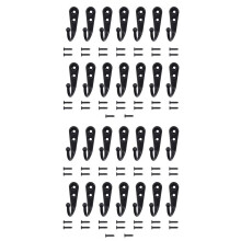 28 PCS Wall Mounted Hooks Coat Hooks Door Robe Hook for Hanging Towel Hat Key Cup Single Metal Hook for Bedroom