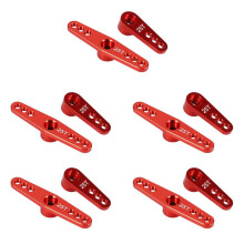 10x 25T Aluminium RC Servo Arm Horn für Futaba Savox Xcore HL HSP HD RC Elektrowerkzeuge, Rot