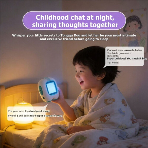 AI Intelligent Robot Toy Wi-Fi Version  Clock with Image Recognition Interactive Voice Assistant Storytelling Green
