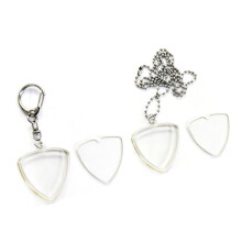 Porte-crochets de guitare transparent, 2 pièces, collier,-2
