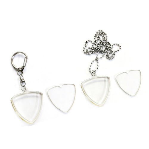 Porte-crochets de guitare transparent, 2 pièces, collier,-2