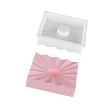 Bougeoirs carrés en résine, moule en Silicone pour-D6091 1