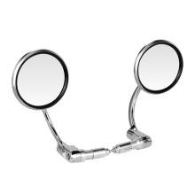 Paire de rétroviseurs latéraux de moto solides, forme ronde,