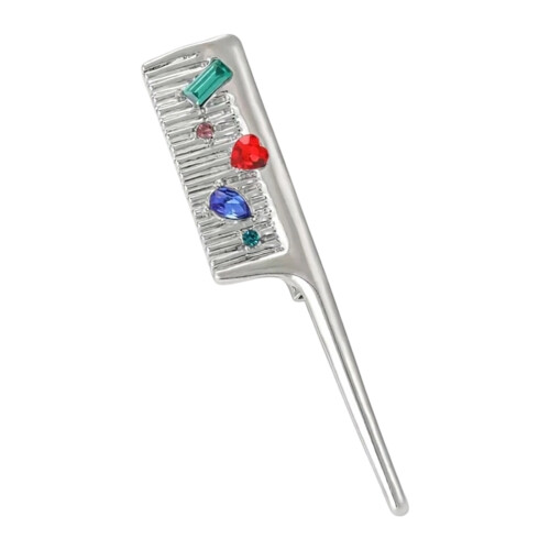 Broche peigne à cheveux en alliage Unique avec-Argent