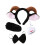 Bandeau élastique avec oreilles d'animaux, 4 pièces, avec-Noir 1