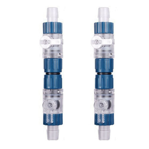 2pcs 20mm Aquarium Filter Water Hose Flow Control Double Tap Quick Release Connector Fish Tank Filter 1