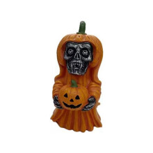 Pumpkin Skull Decoration Skeleton Figurines Cool Statue Skull Halloween Skull Horrible Ornaments for Home Decor B