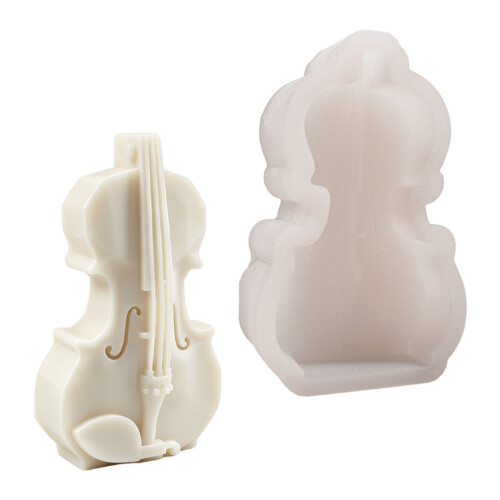 Violin Shape Silicone Molds Heat Resistant for Making Candle