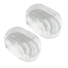 Sacs à cosmétiques transparents à fermeture éclair, 2-Blanc