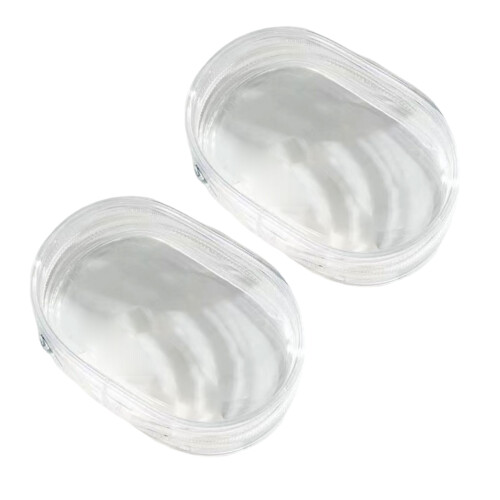 Sacs à cosmétiques transparents à fermeture éclair, 2-Blanc