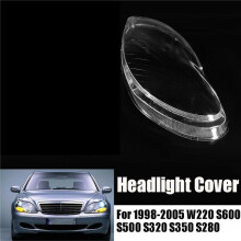 2X for - S-Class W220 1998-2005 Car Headlight Cover Clear Lens Headlamp Lampshade Shell (Right Side)