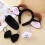 Bandeau élastique avec oreilles d'animaux, 4 pièces, avec-Noir 5