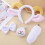 Bandeau élastique avec oreilles d'animaux, 4 pièces, avec-Noir 6